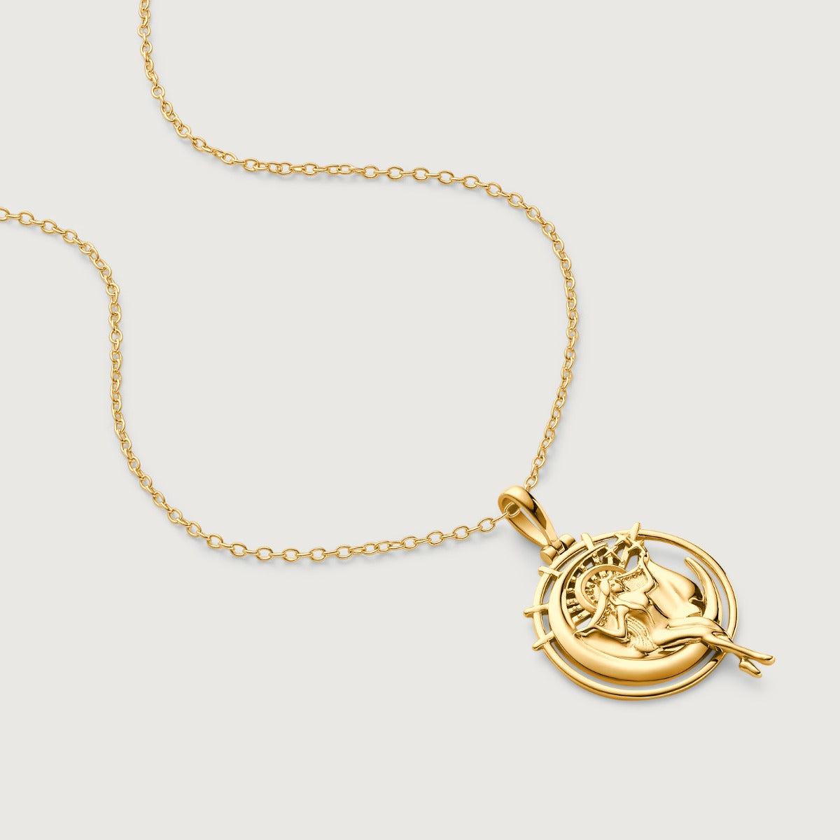 Pandantiv cu Lantisor din Argint Aphrodite of the Sea Auriu