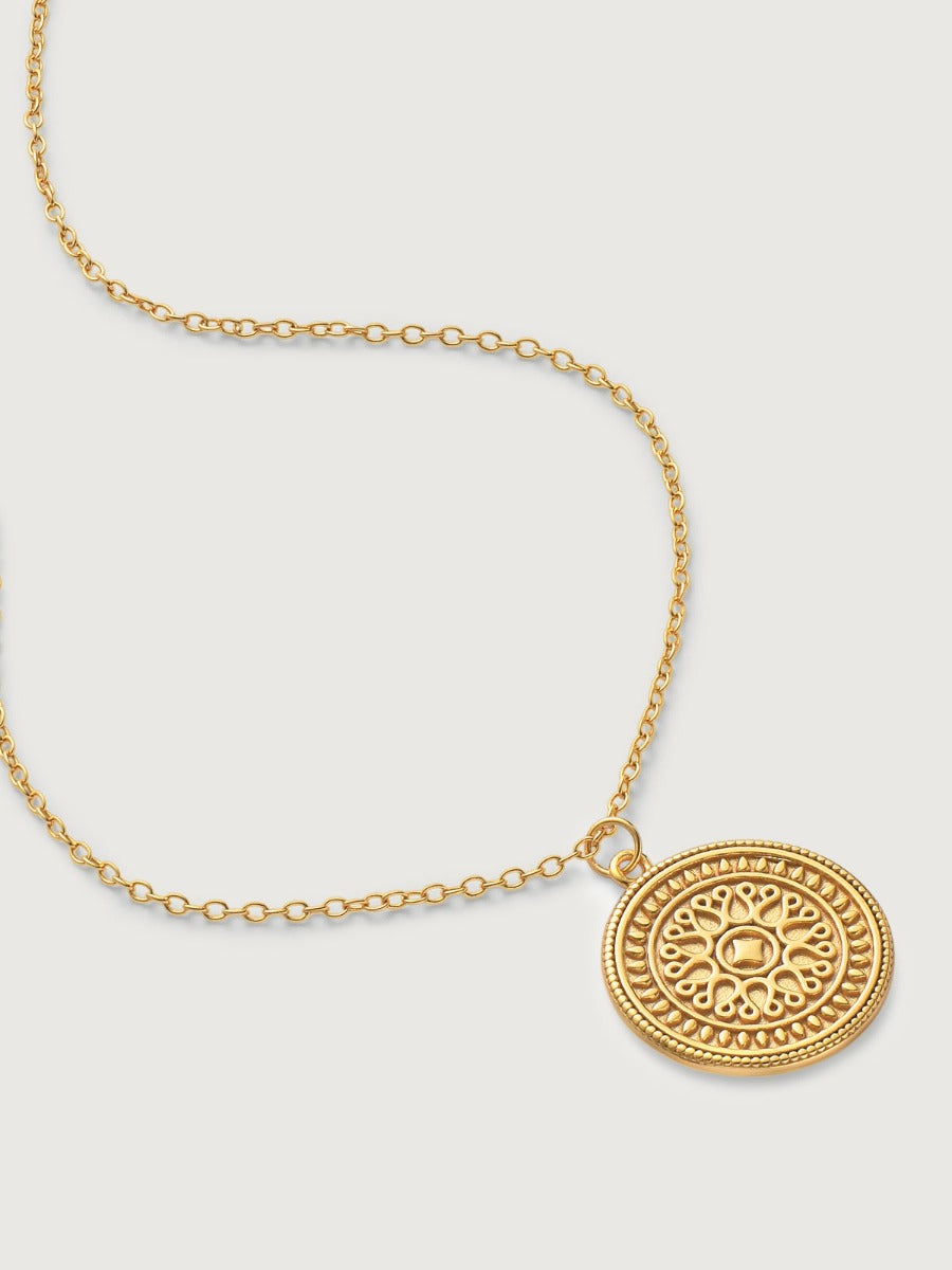 Pandantiv cu Lantisor din Argint The Infinite Nature Design Auriu