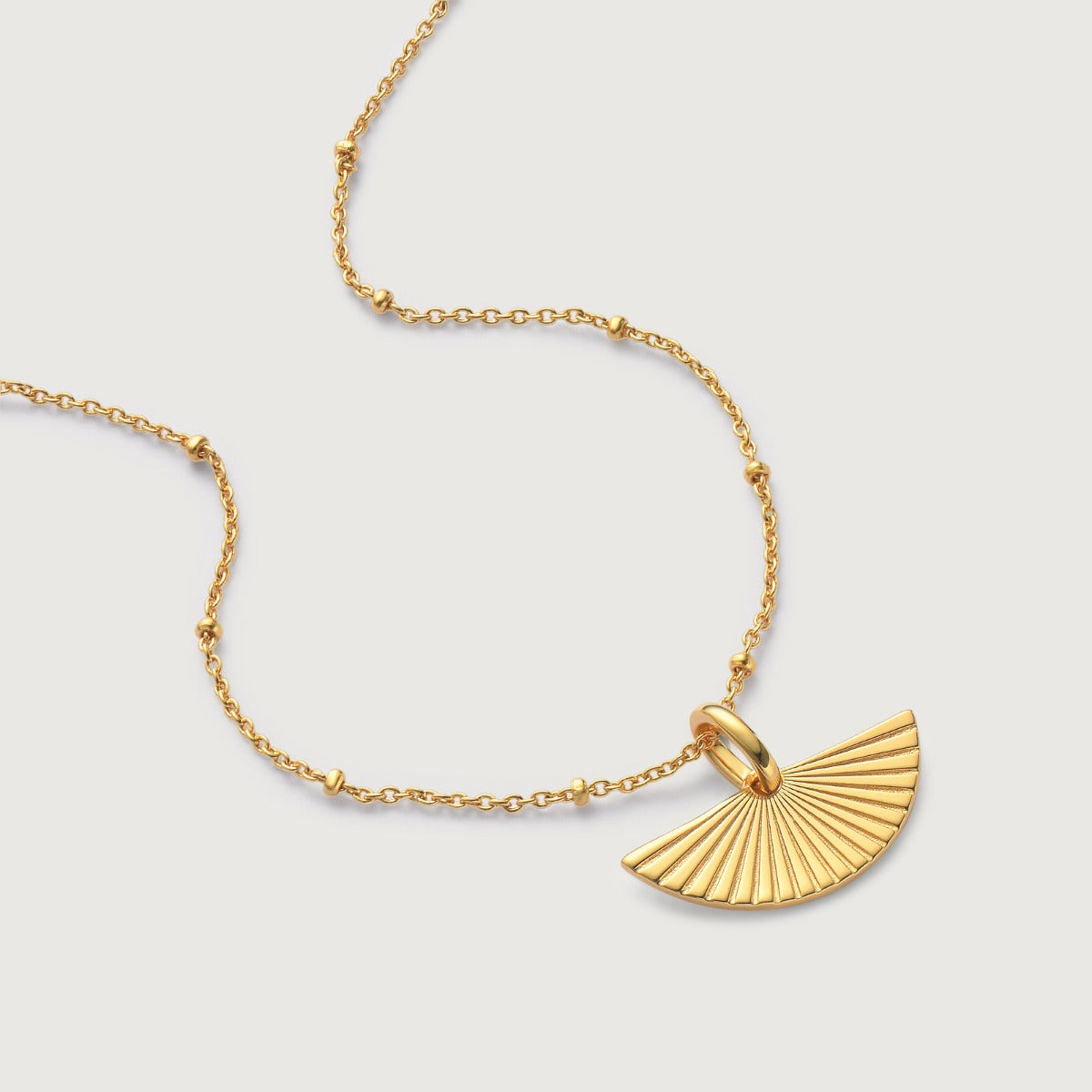 Pandantiv cu Lantisor din Argint Luminous Rays Auriu