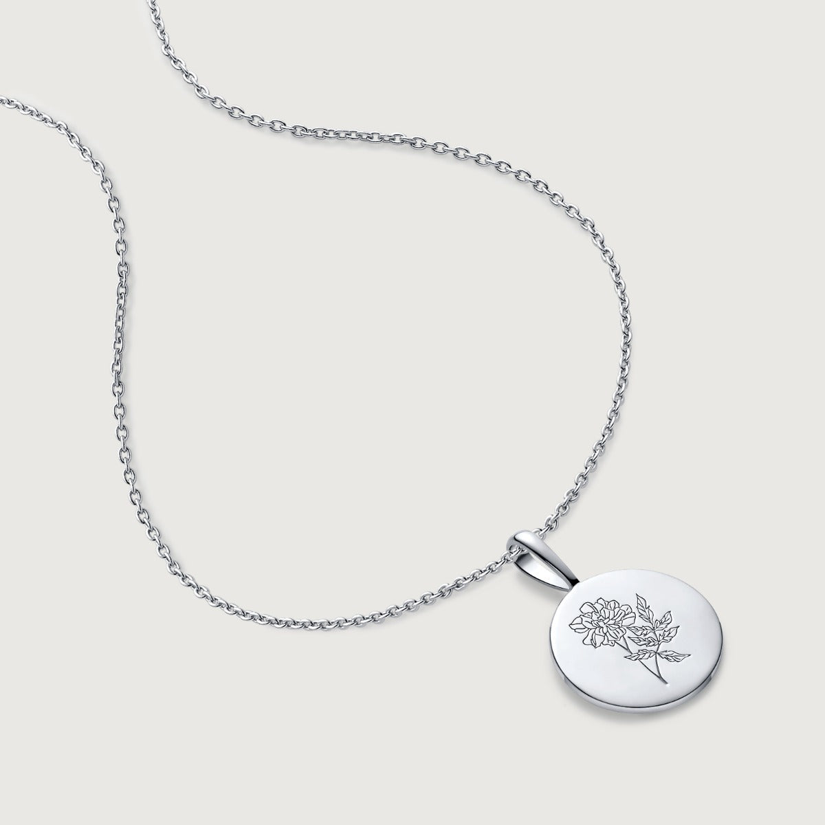 Colier din Argint Birthflower Bloom Silver - October Marigold