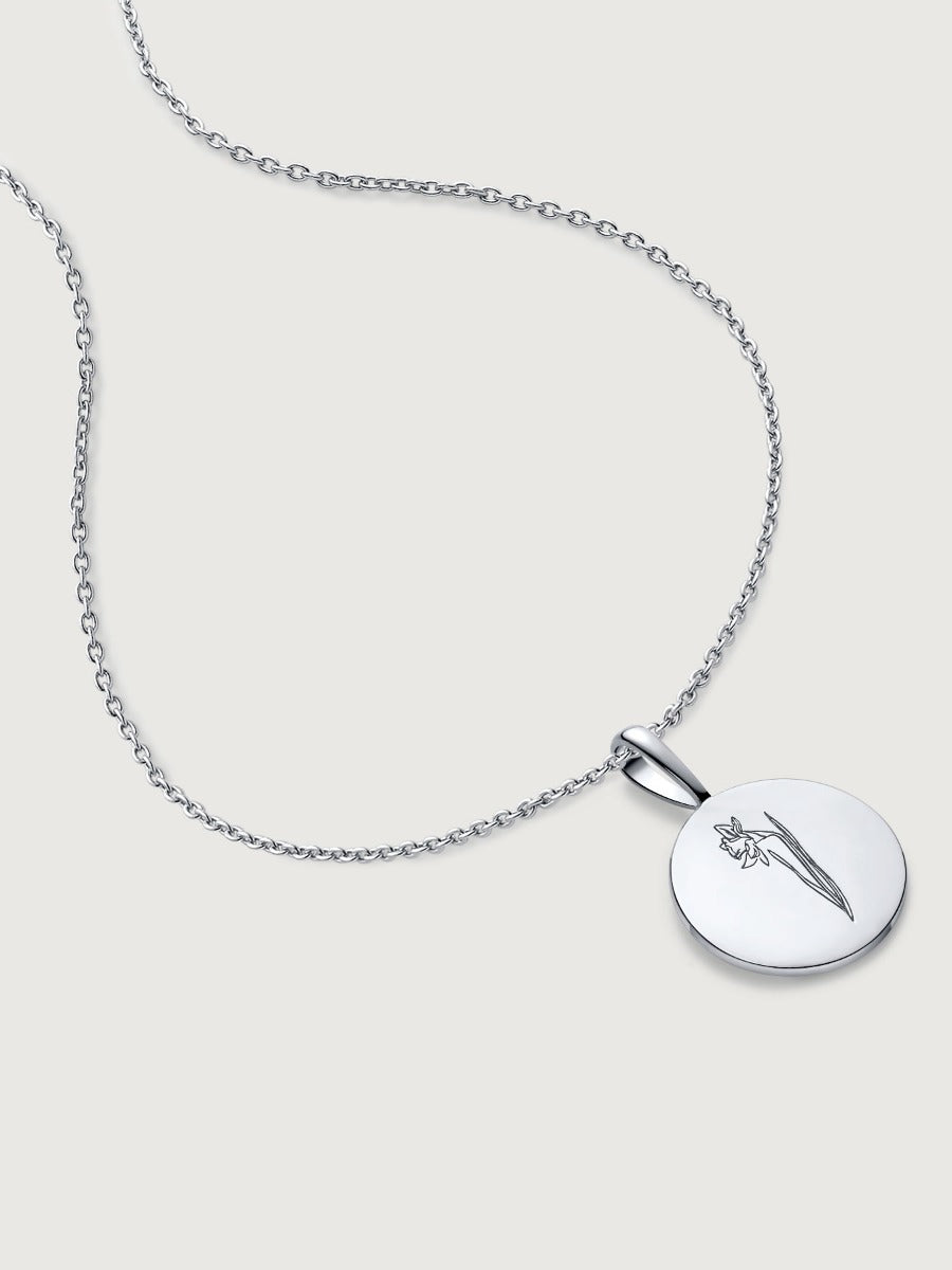 Colier din Argint Birthflower Bloom Silver - December Narcissus