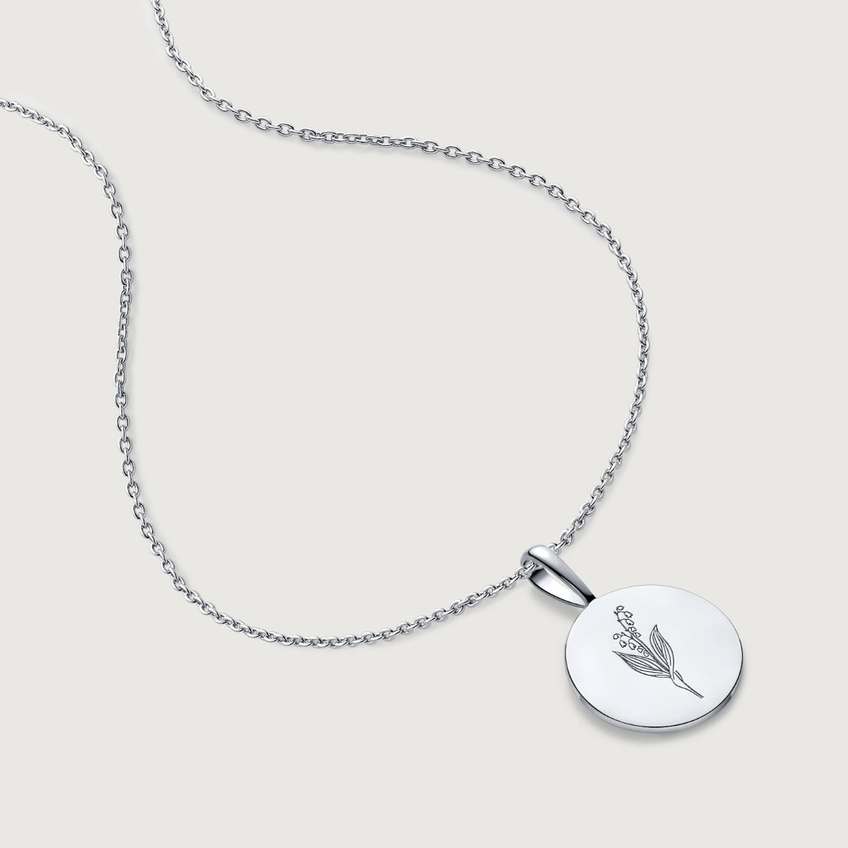 Colier din Argint Birthflower Bloom Silver - May Lily of the Valley