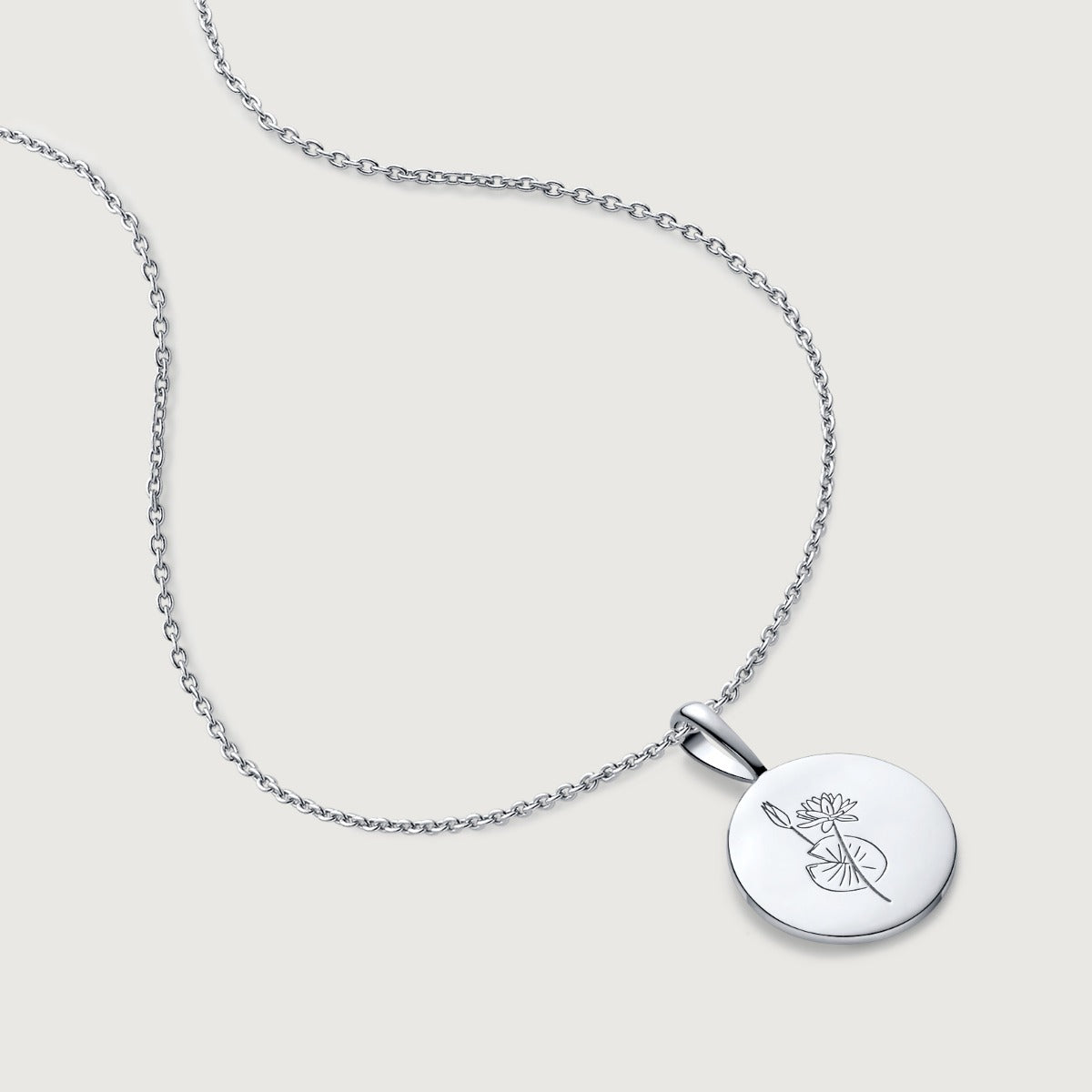 Colier din Argint Birthflower Bloom Silver - July Water Lily
