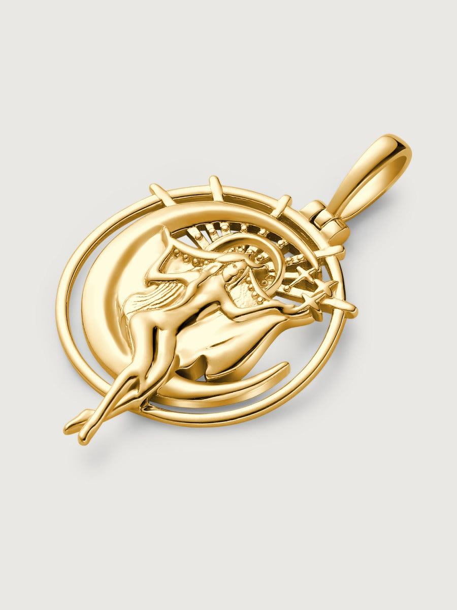 Pandantiv cu Lantisor din Argint Aphrodite of the Sea Auriu