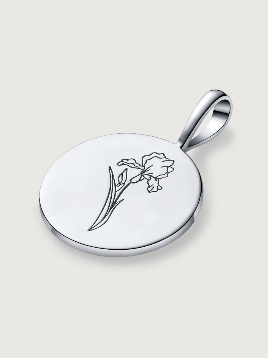 Pandantiv din Argint Birthflower Bloom Silver - February Iris