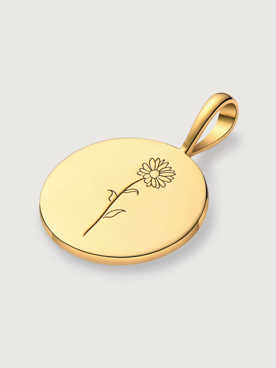 Colier din Argint Birthflower Bloom Gold - April Daisy