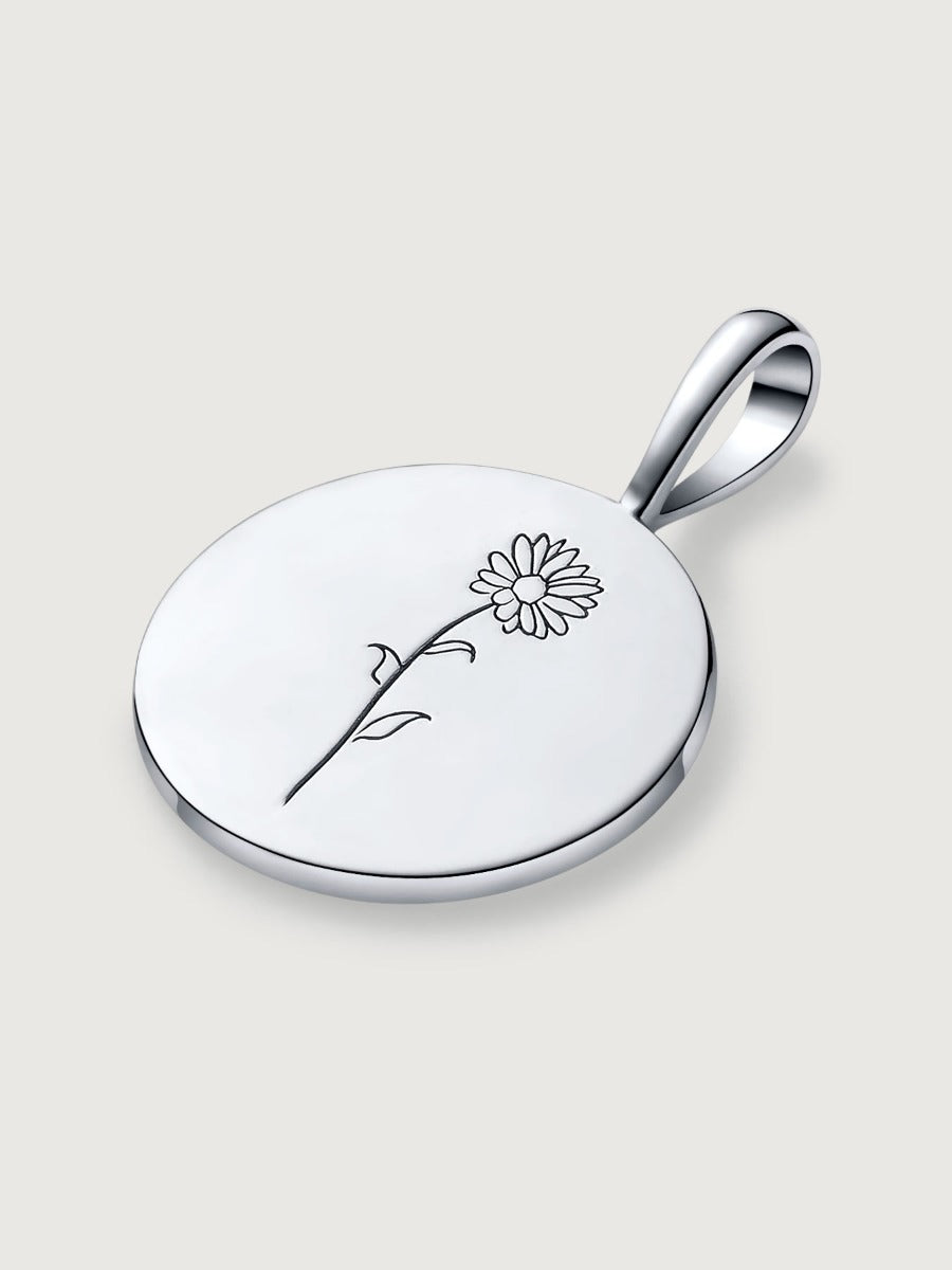 Pandantiv din Argint Birthflower Bloom Silver - April Daisy