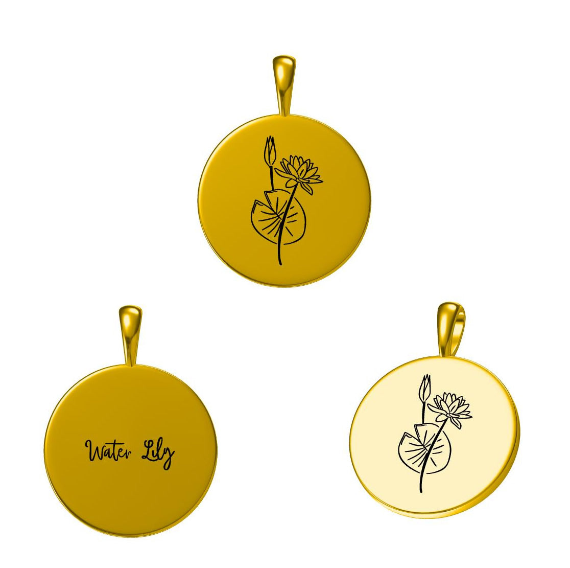 Pandantiv din Argint Birthflower Bloom Silver - July Water Lily