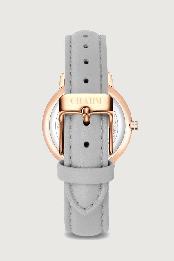 Set Cadou : Ceas Infinity Chloris Grey + Curea din otel inoxidabil Rose Gold