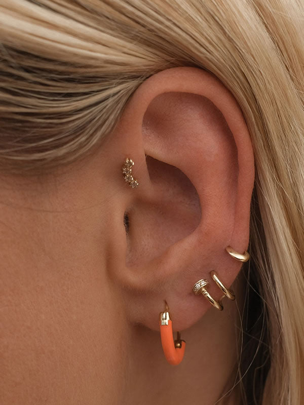 Cercei din Argint Silver Dual Curve Brilliance