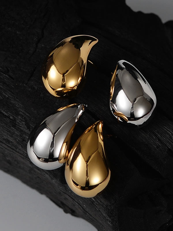 Cercei din Argint Gold Liquid Glow