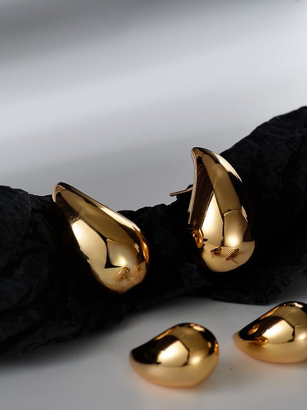 Cercei din Argint Gold Liquid Glow