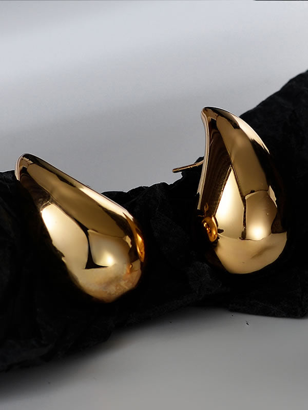 Cercei din Argint Gold Liquid Glow