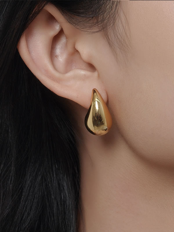 Cercei din Argint Gold Liquid Glow