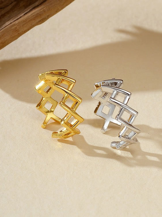 Inel din Argint Gold Architectural Bold