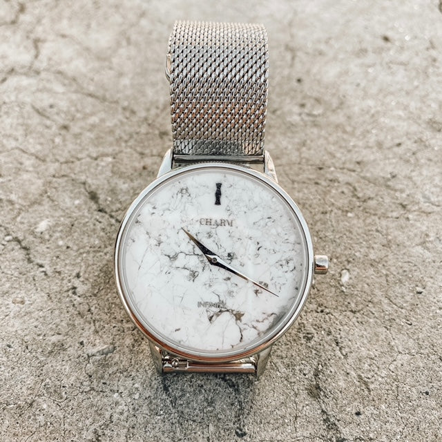 Set Cadou : Ceas Infinity Marble Freya Nude Rose + Curea din otel inoxidabil Rose Gold