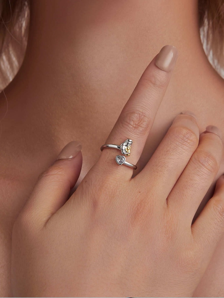 Inel cadou pentru mama din argint cu simbol matern