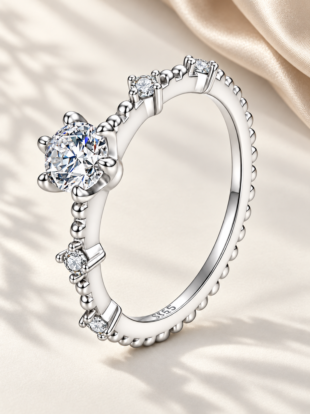 Inel din Argint cu Moissanite 0,5 ct Celestial Crown