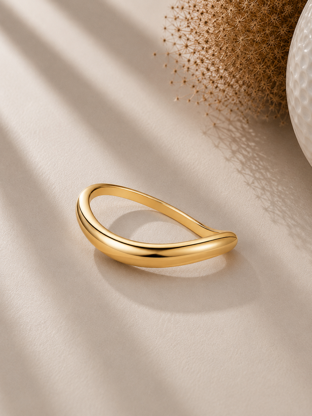 Inel din Argint Gold Sculpted Elegance