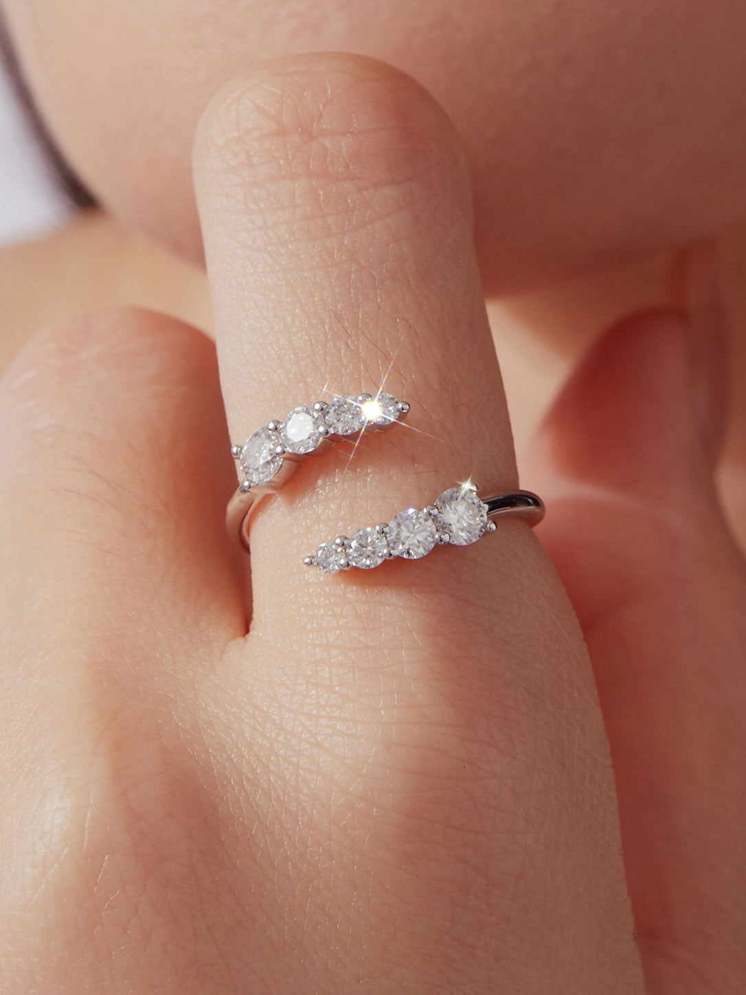 Inel cadou din argint cu Moissanite pentru femei