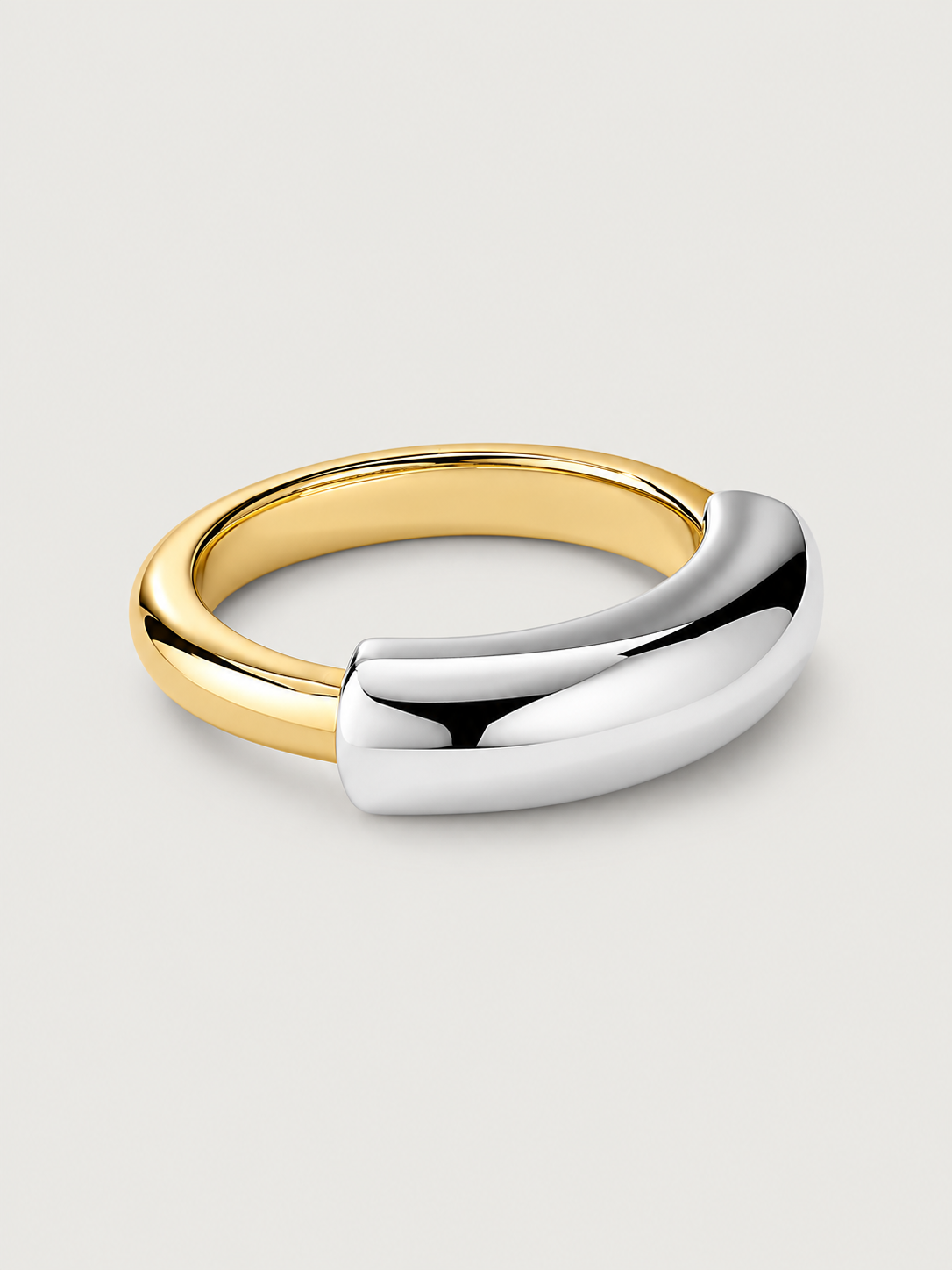 Inel din Argint Dual Embrace Bicolor