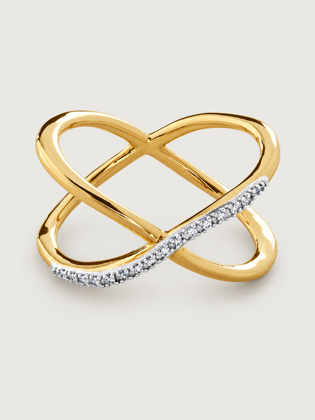 Inel din Argint Infinity Orbit Auriu