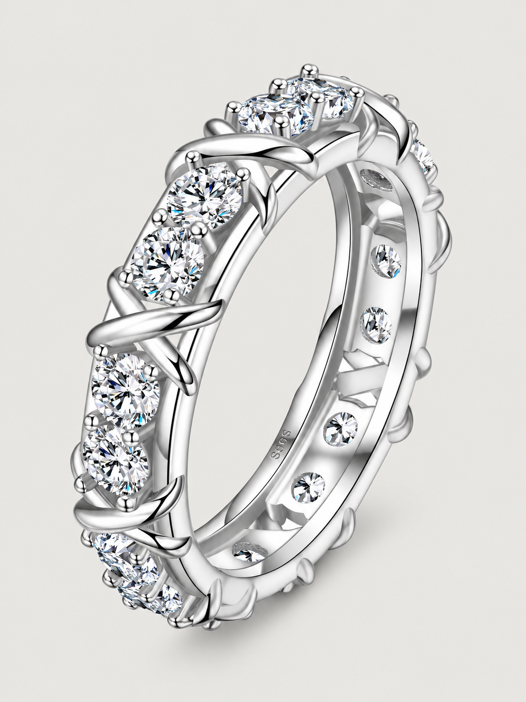 Inel din Argint Moissanite Silver Eternal Vine