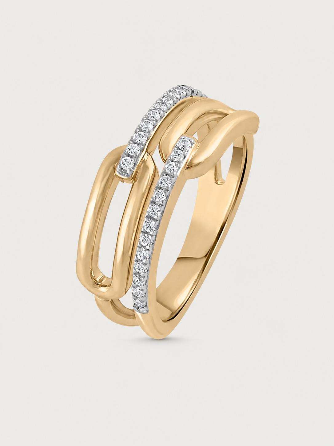 Inel din Argint Zirconia 5A Intertwined Lines