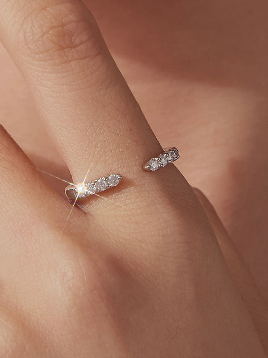 Inel damă din argint cu moissanite D VVS1