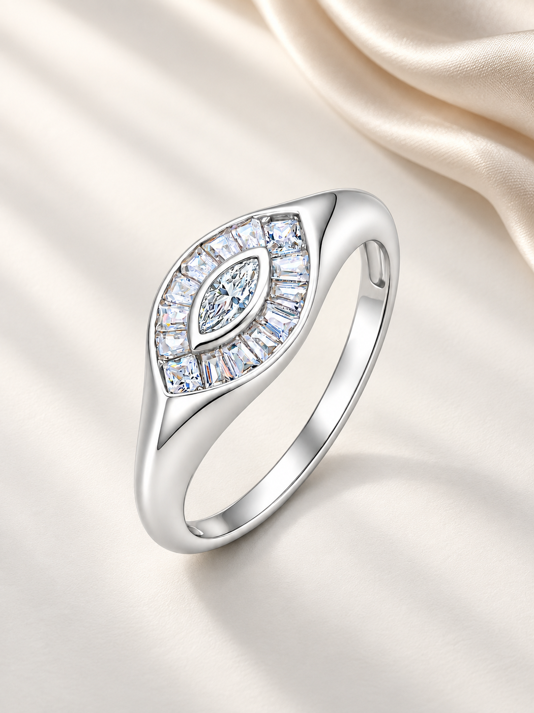 Inel Silver Celestial Eye cu Zirconii 5A