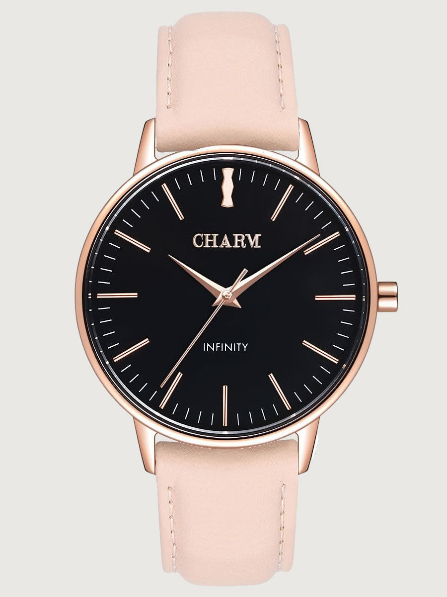 Set Cadou : Ceas Infinity Chloris Nude Rose + Curea din otel inoxidabil Rose Gold