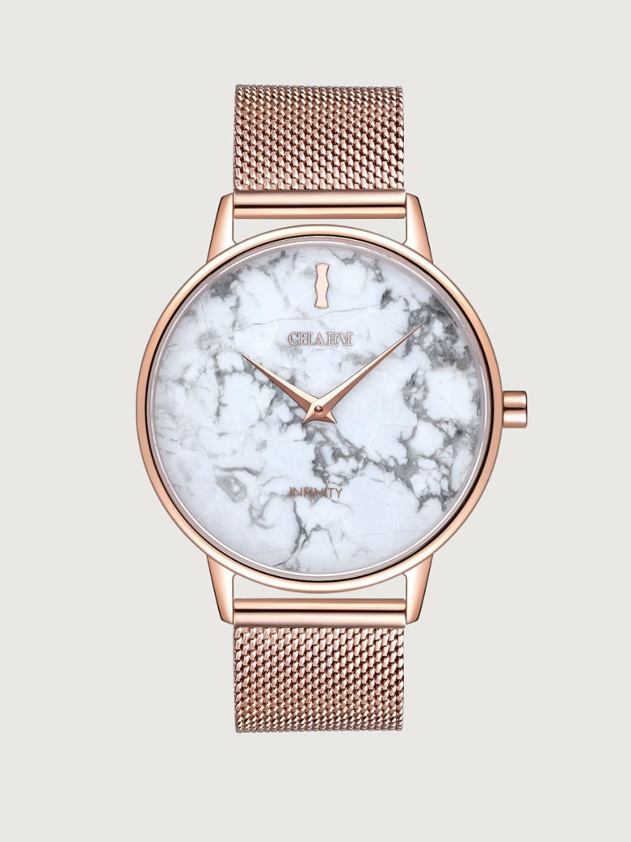 Set Cadou : Ceas Infinity Marble Theea + Curea din piele Nuderose