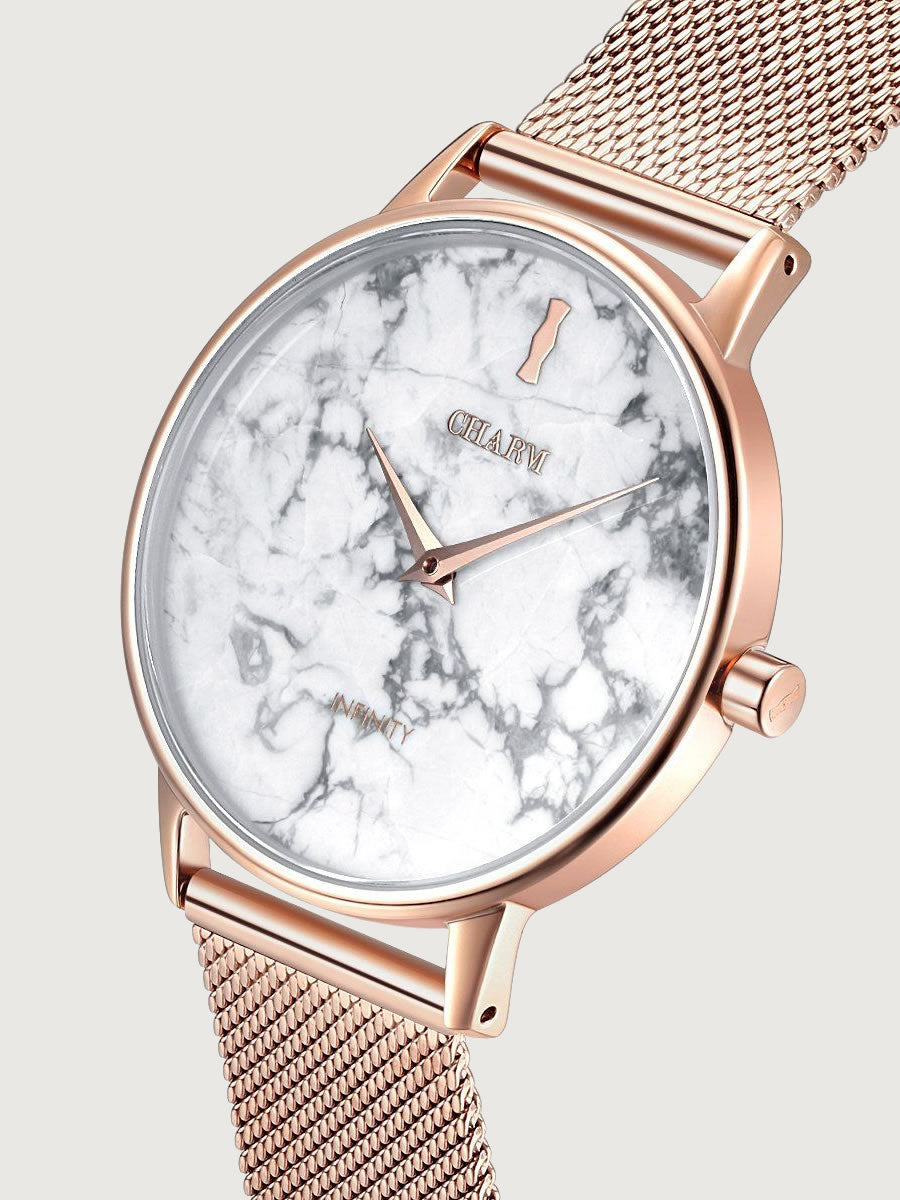 Set Cadou : Ceas Infinity Marble Theea + Curea din piele Nuderose