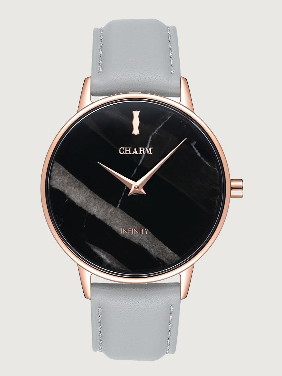 Set Cadou : Ceas Infinity Marble Florence Grey + Curea din otel inoxidabil Rose Gold