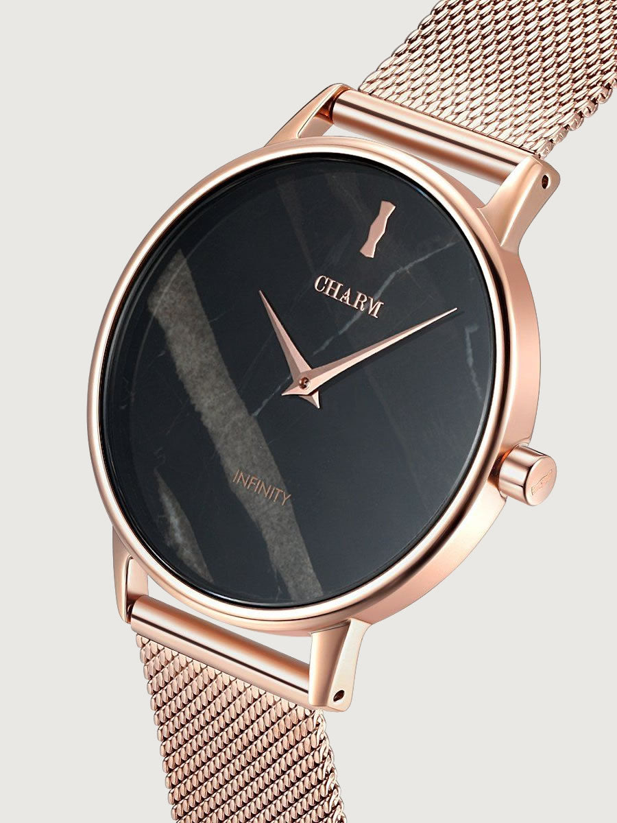 Set Cadou : Ceas Infinity Marble Florence + Curea din piele Neagra