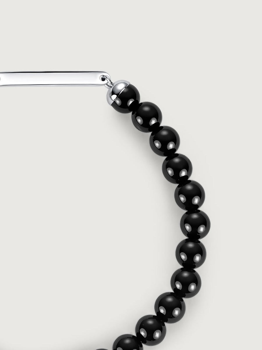 Bratara din Argint Men Black Onyx Midnight Identity