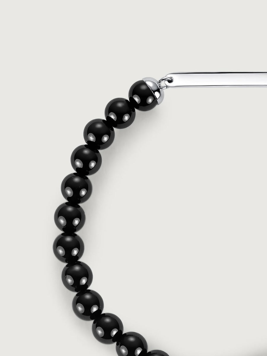 Bratara din Argint Men Black Onyx Midnight Identity