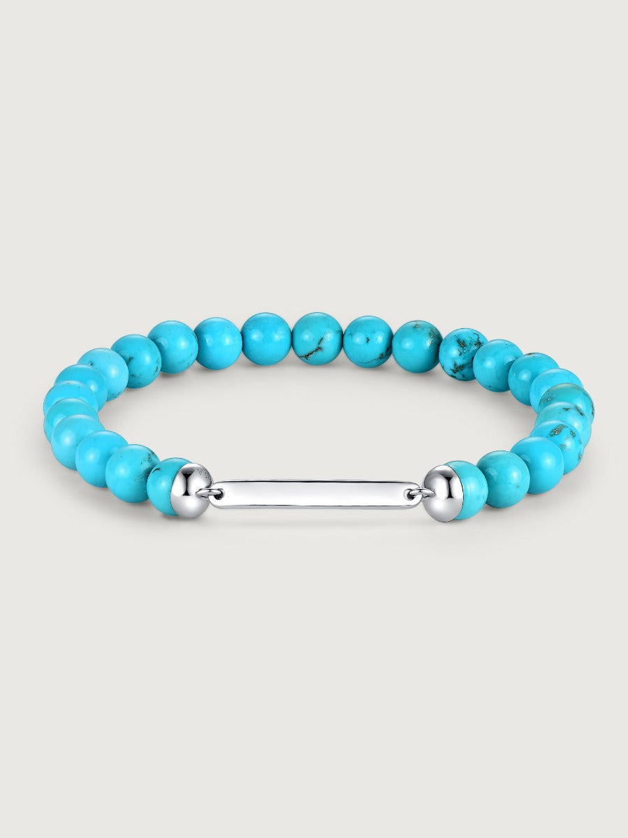 Bratara din Argint Men Turquoise Ocean Mark