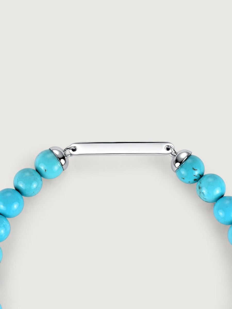 Bratara din Argint Men Turquoise Ocean Mark