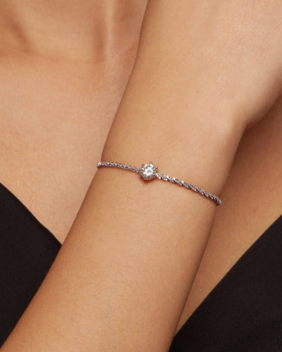 Bratara din Argint Moissanite Timeless Brilliance