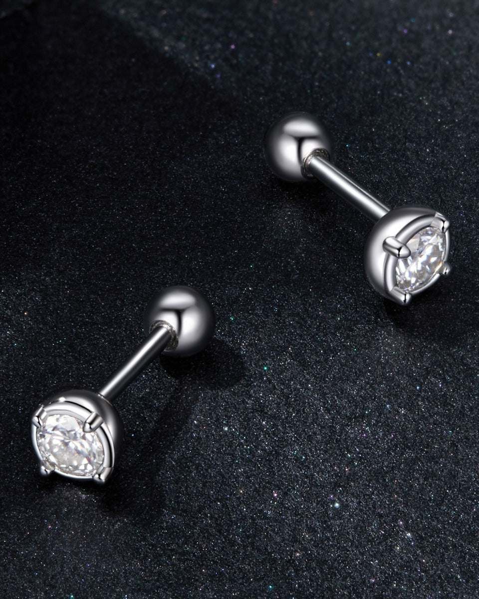 Cercei din Argint Moissanite Five Star Radiance