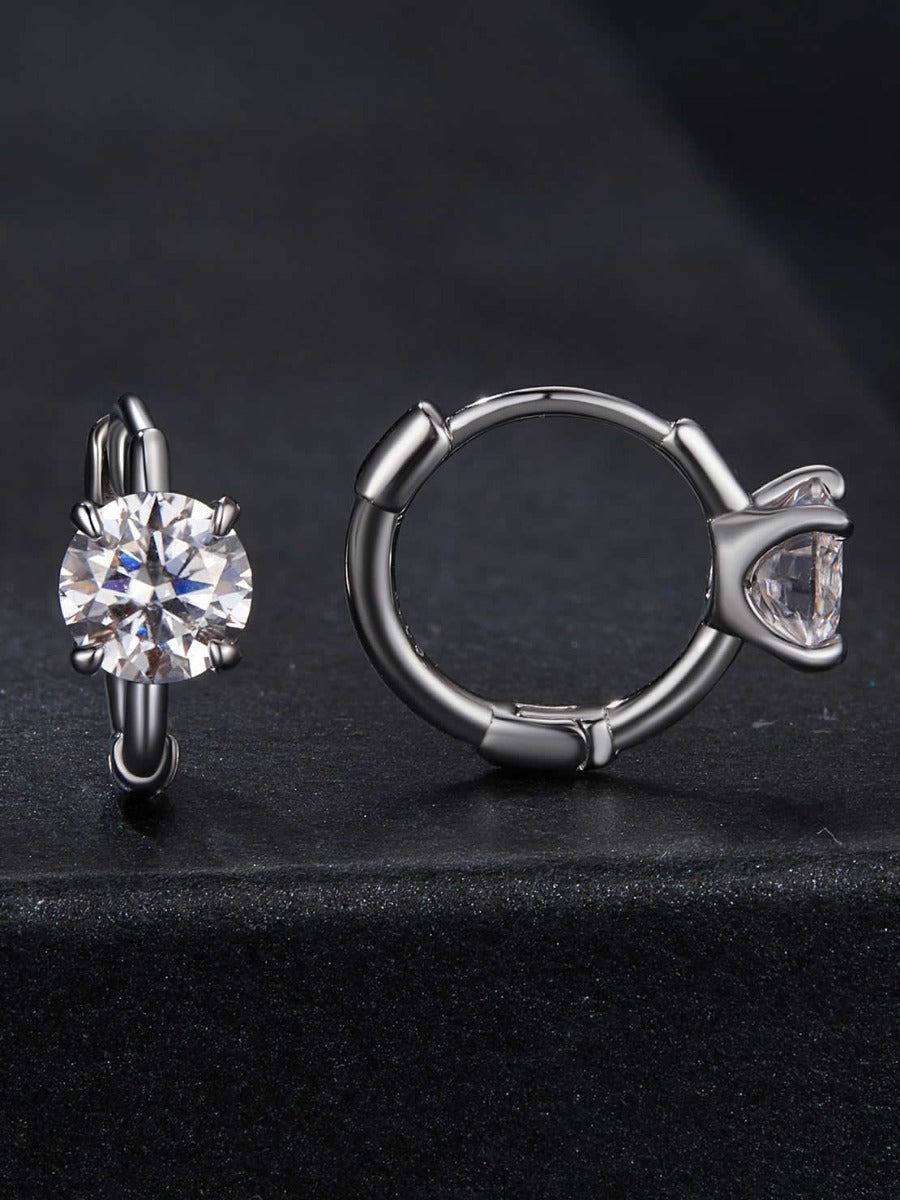 Cercei din Argint Moissanite Timeless Sparkle