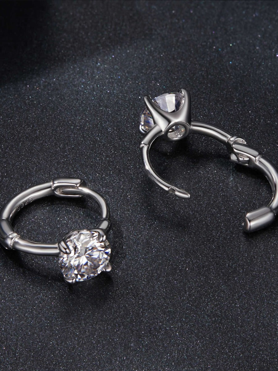 Cercei din Argint Moissanite Timeless Sparkle