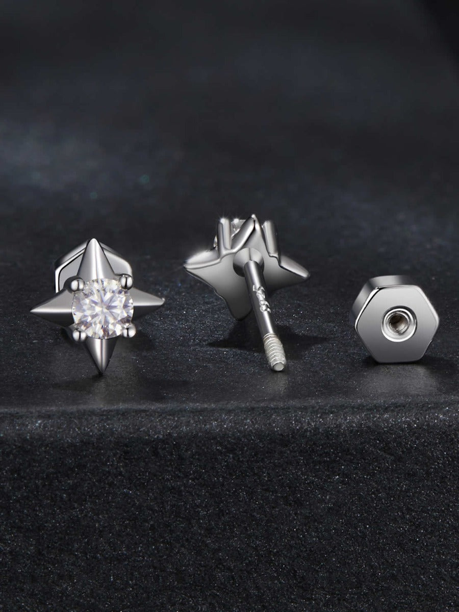 Cercei din Argint Moissanite Celestial