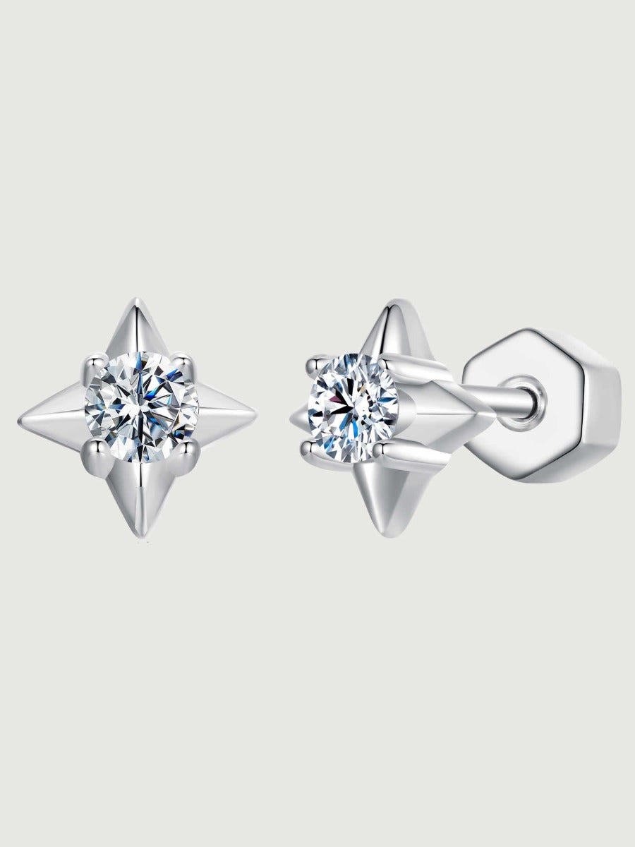 Cercei din Argint Moissanite Celestial
