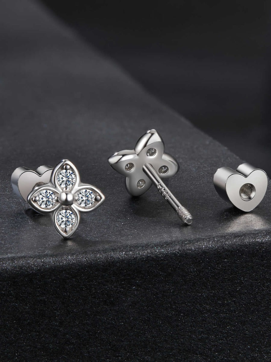 Cercei din Argint Moissanite Bloom