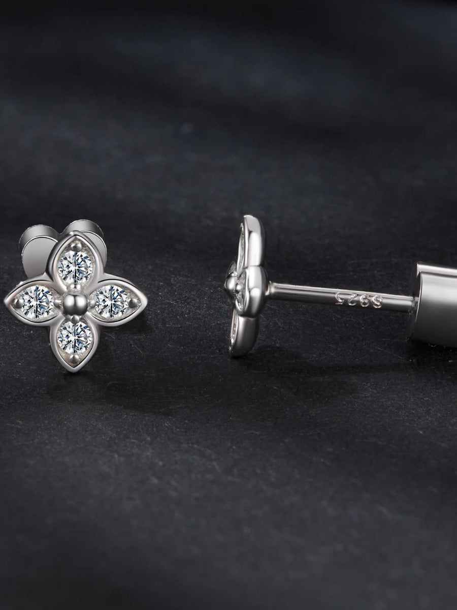 Cercei din Argint Moissanite Bloom