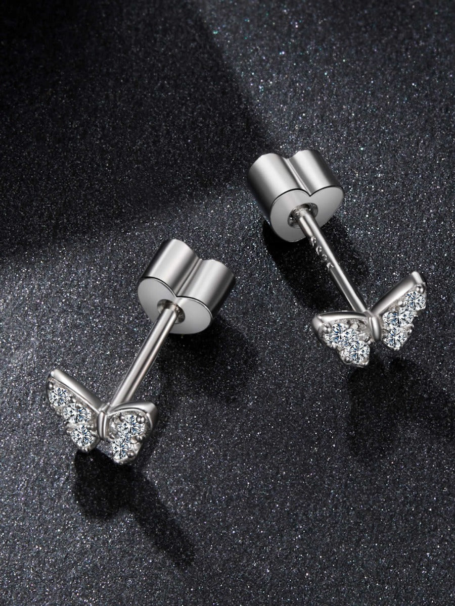 Cercei din Argint Moissanite Whispering Wings