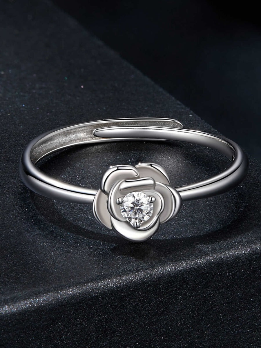 Inel din Argint Moissanite Blooming Grace