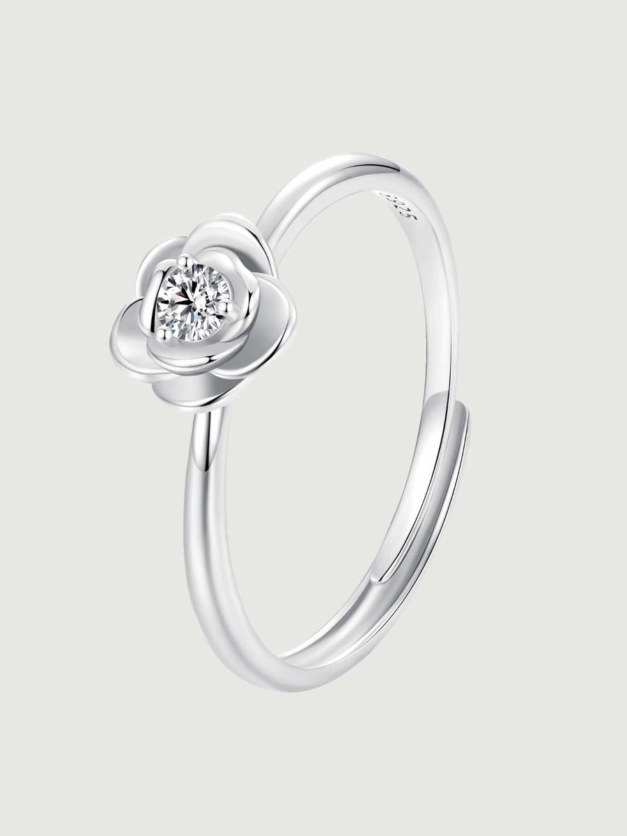 Inel din Argint Moissanite Blooming Grace